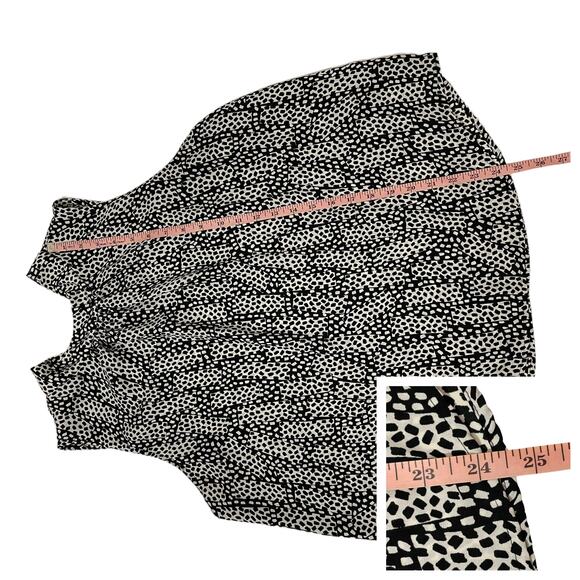 Who What Wear Domino Dot Sleeveless Top - Black/White - XXL - Picture 3 of 9